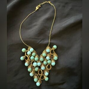 Turquoise and gold necklace costume